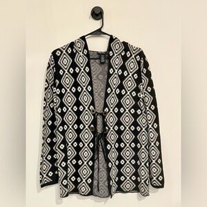 Wrangler Black and White Western Cardigan